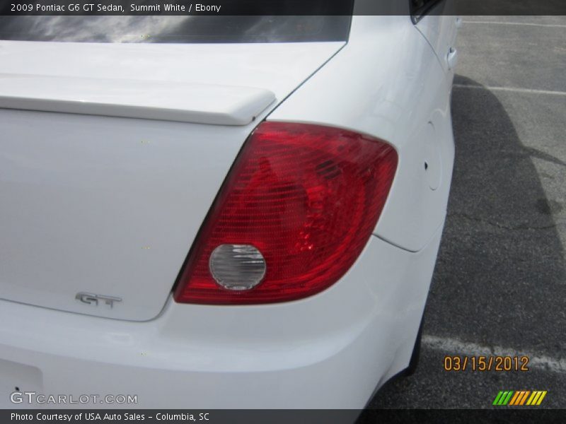 Summit White / Ebony 2009 Pontiac G6 GT Sedan