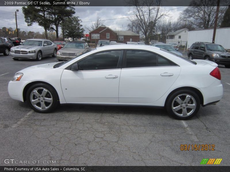 Summit White / Ebony 2009 Pontiac G6 GT Sedan