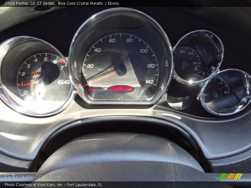 Blue Gold Crystal Metallic / Ebony 2009 Pontiac G6 GT Sedan