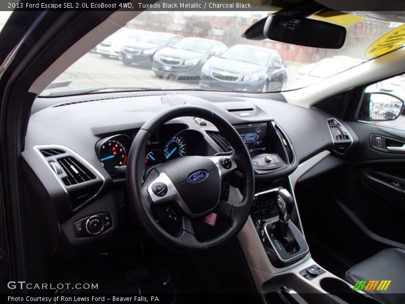 Tuxedo Black Metallic / Charcoal Black 2013 Ford Escape SEL 2.0L EcoBoost 4WD