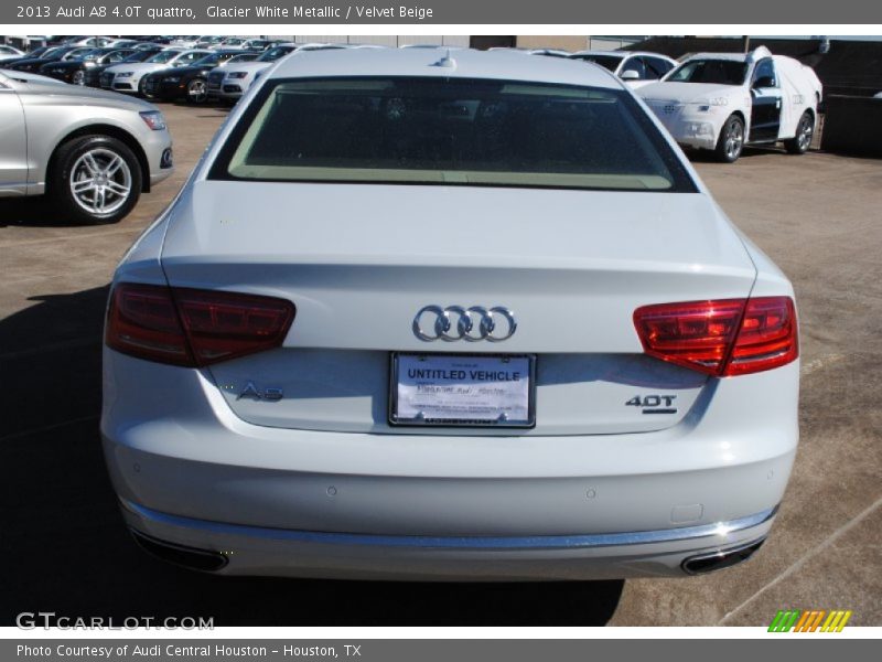 Glacier White Metallic / Velvet Beige 2013 Audi A8 4.0T quattro