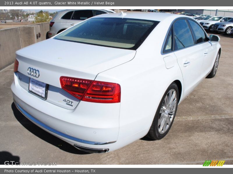 Glacier White Metallic / Velvet Beige 2013 Audi A8 4.0T quattro