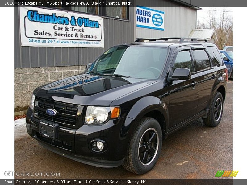Black / Charcoal Black 2010 Ford Escape XLT V6 Sport Package 4WD