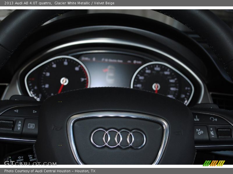 Glacier White Metallic / Velvet Beige 2013 Audi A8 4.0T quattro