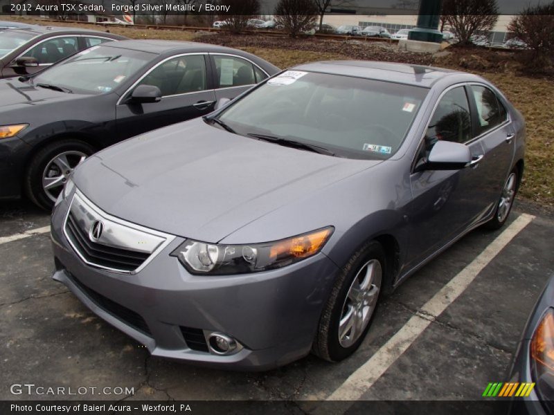 Forged Silver Metallic / Ebony 2012 Acura TSX Sedan