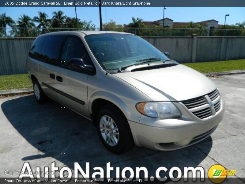 Linen Gold Metallic / Dark Khaki/Light Graystone 2005 Dodge Grand Caravan SE