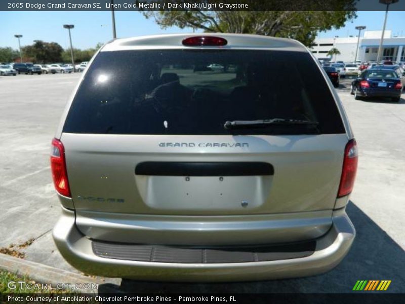 Linen Gold Metallic / Dark Khaki/Light Graystone 2005 Dodge Grand Caravan SE