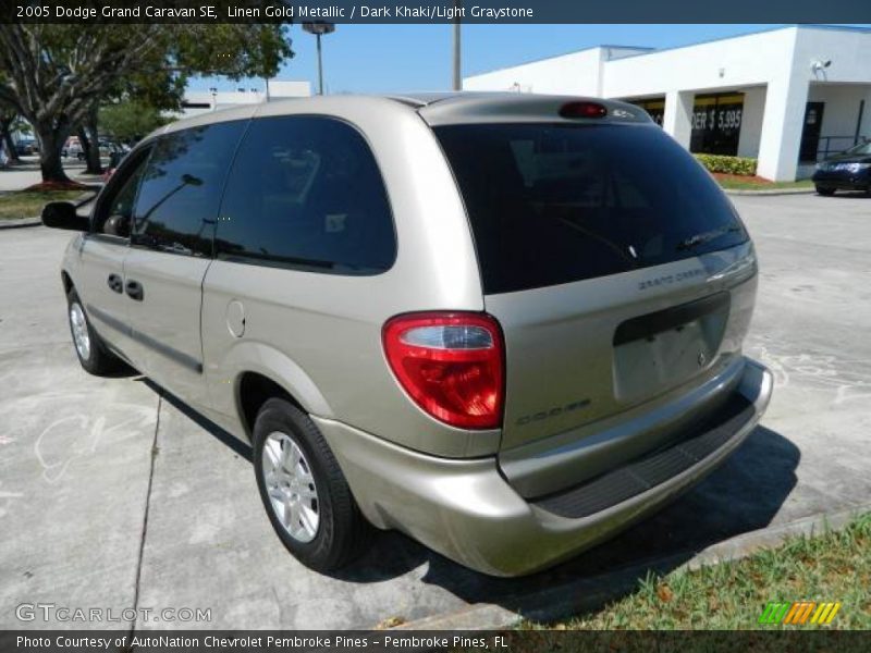 Linen Gold Metallic / Dark Khaki/Light Graystone 2005 Dodge Grand Caravan SE