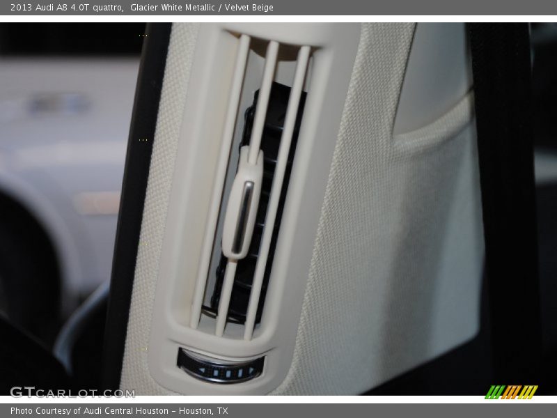 Glacier White Metallic / Velvet Beige 2013 Audi A8 4.0T quattro