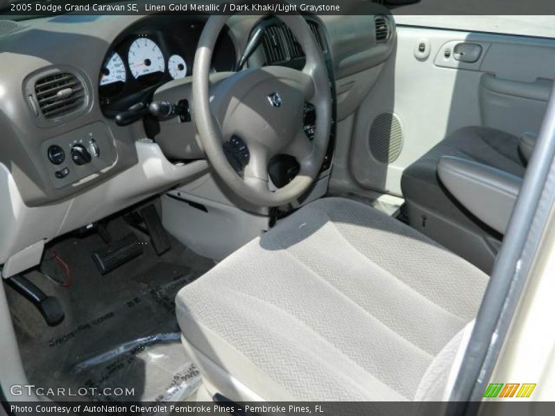 Linen Gold Metallic / Dark Khaki/Light Graystone 2005 Dodge Grand Caravan SE