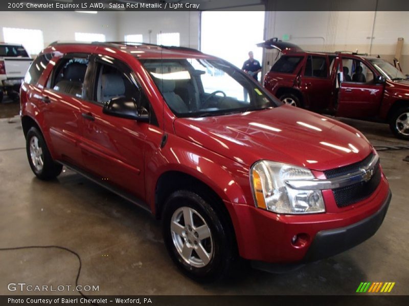 Salsa Red Metallic / Light Gray 2005 Chevrolet Equinox LS AWD