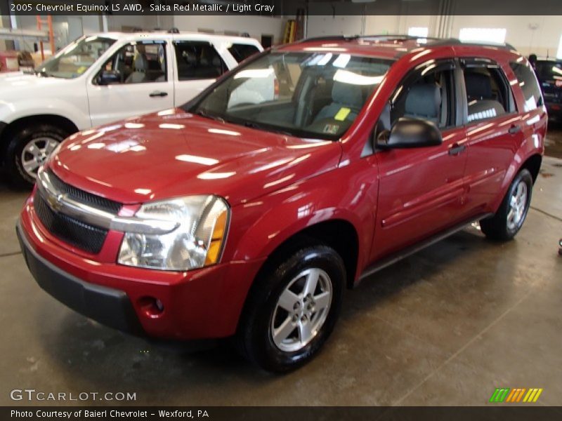 Salsa Red Metallic / Light Gray 2005 Chevrolet Equinox LS AWD