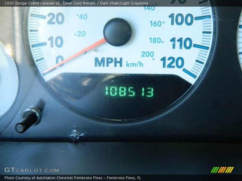 Linen Gold Metallic / Dark Khaki/Light Graystone 2005 Dodge Grand Caravan SE
