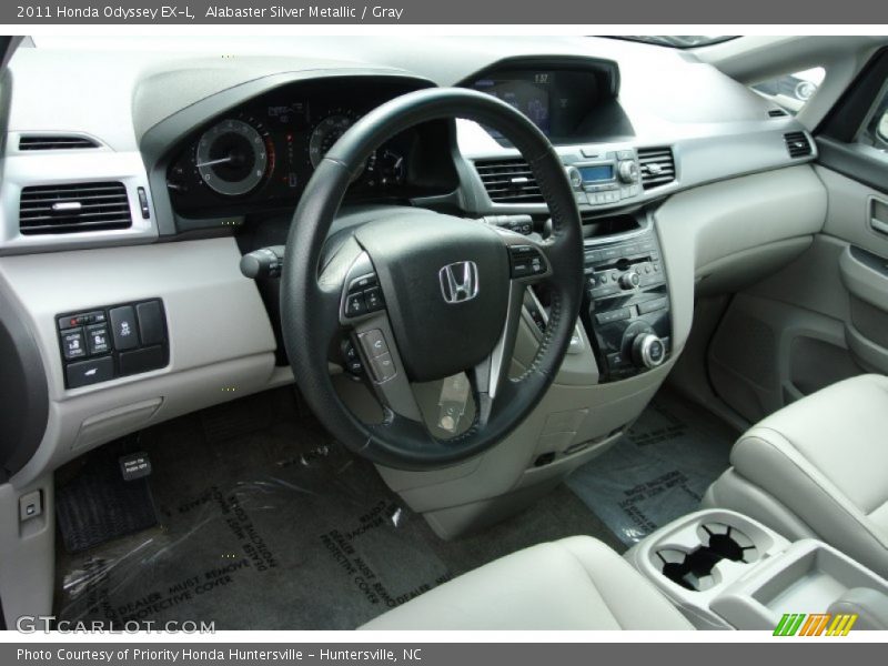 Alabaster Silver Metallic / Gray 2011 Honda Odyssey EX-L