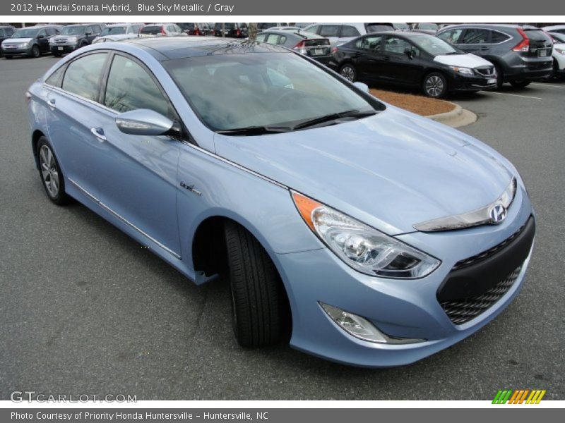 Blue Sky Metallic / Gray 2012 Hyundai Sonata Hybrid