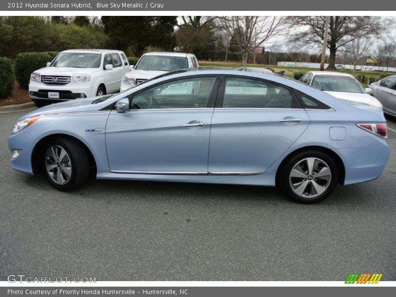 Blue Sky Metallic / Gray 2012 Hyundai Sonata Hybrid