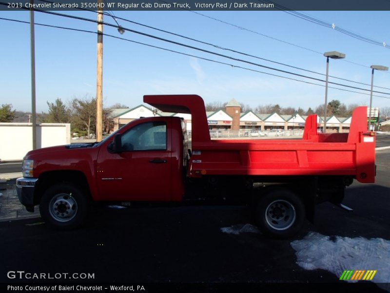 Victory Red / Dark Titanium 2013 Chevrolet Silverado 3500HD WT Regular Cab Dump Truck