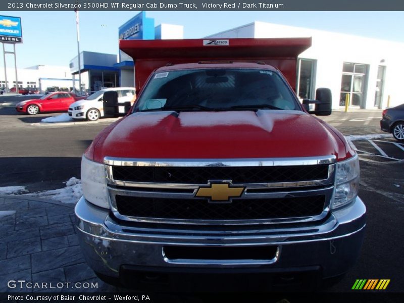 Victory Red / Dark Titanium 2013 Chevrolet Silverado 3500HD WT Regular Cab Dump Truck