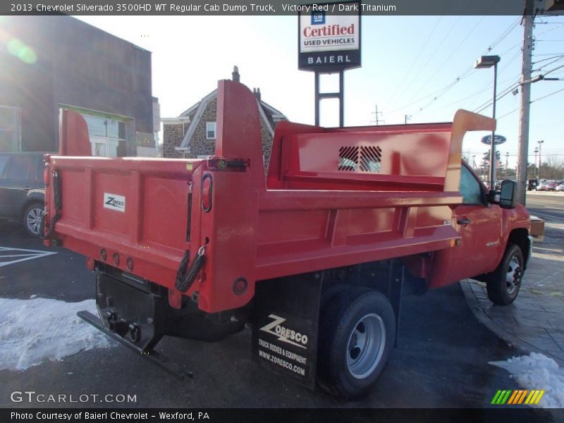 Victory Red / Dark Titanium 2013 Chevrolet Silverado 3500HD WT Regular Cab Dump Truck