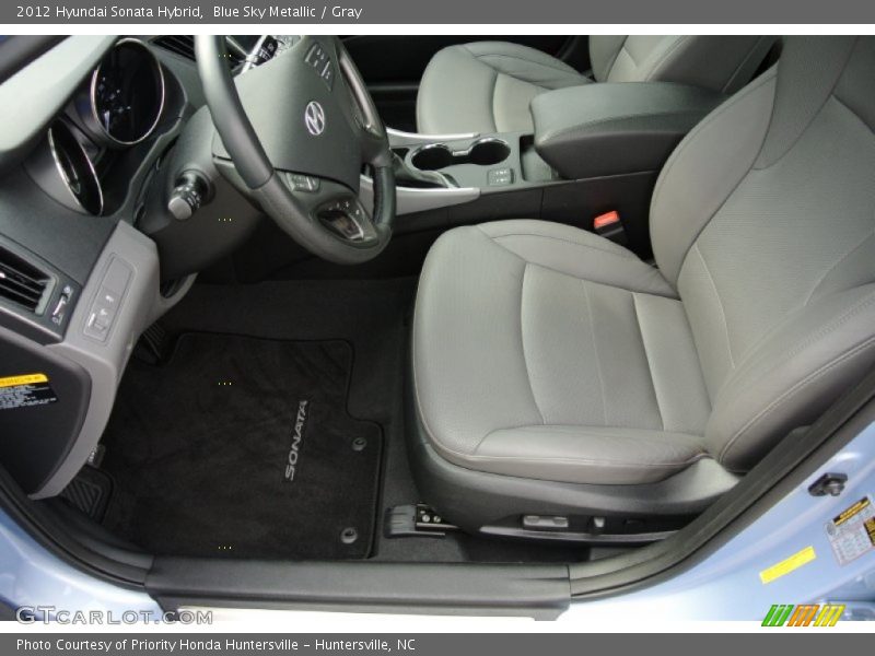 Blue Sky Metallic / Gray 2012 Hyundai Sonata Hybrid