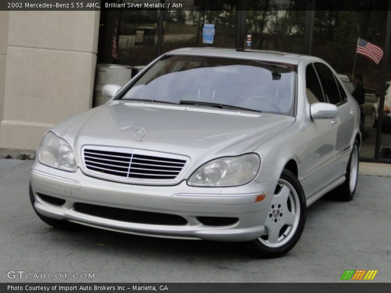 Brilliant Silver Metallic / Ash 2002 Mercedes-Benz S 55 AMG
