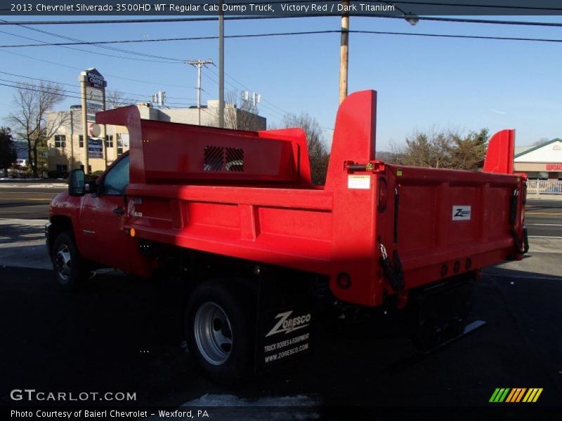 Victory Red / Dark Titanium 2013 Chevrolet Silverado 3500HD WT Regular Cab Dump Truck