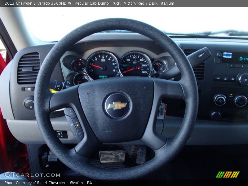 Victory Red / Dark Titanium 2013 Chevrolet Silverado 3500HD WT Regular Cab Dump Truck