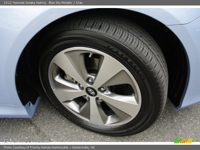 Blue Sky Metallic / Gray 2012 Hyundai Sonata Hybrid