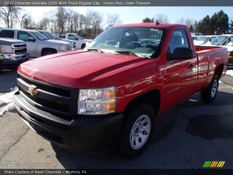 Victory Red / Dark Titanium 2013 Chevrolet Silverado 1500 Work Truck Regular Cab