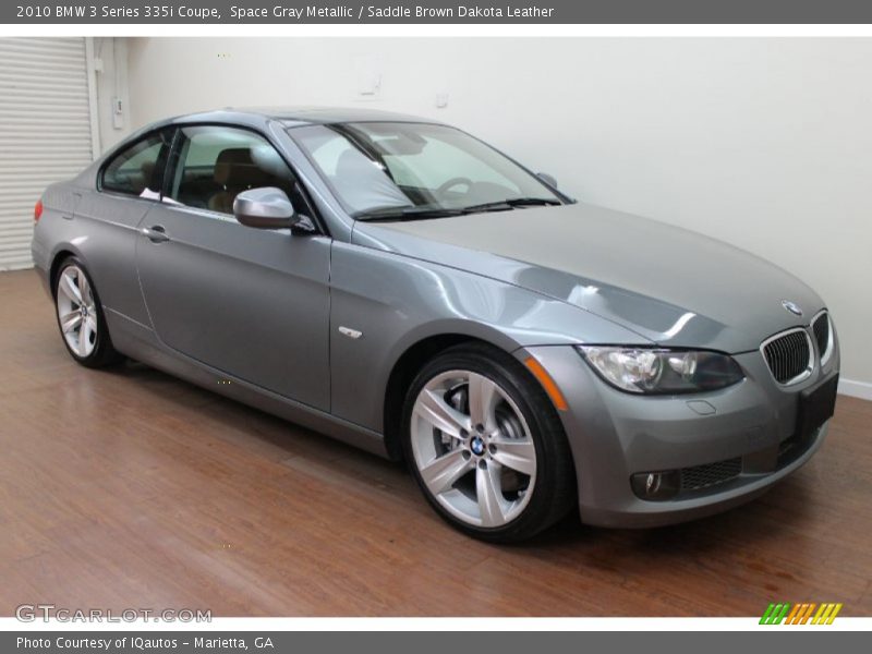 Space Gray Metallic / Saddle Brown Dakota Leather 2010 BMW 3 Series 335i Coupe