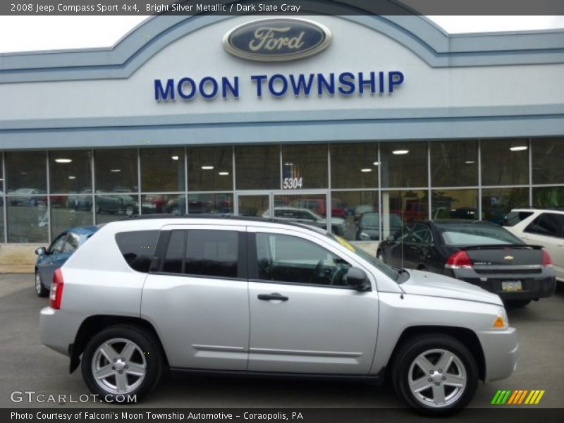 Bright Silver Metallic / Dark Slate Gray 2008 Jeep Compass Sport 4x4