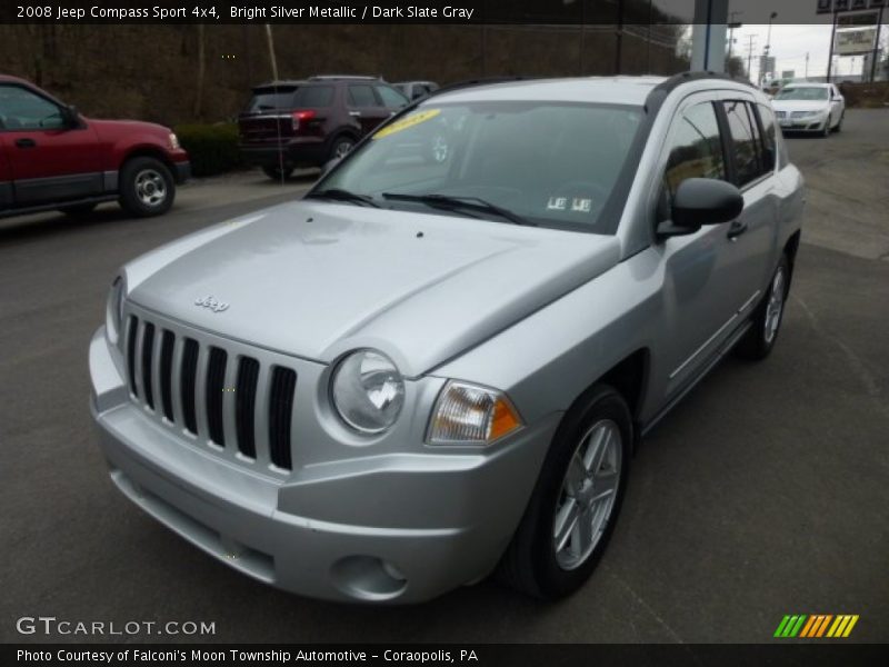 Bright Silver Metallic / Dark Slate Gray 2008 Jeep Compass Sport 4x4