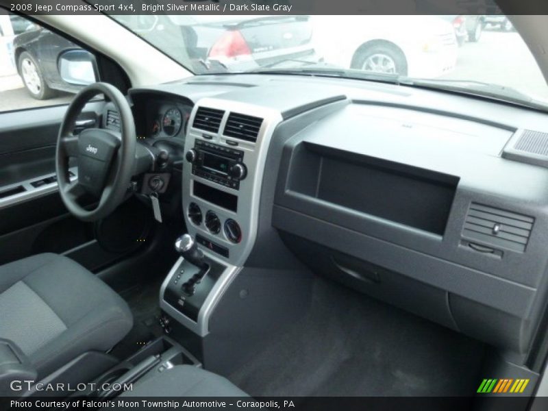 Bright Silver Metallic / Dark Slate Gray 2008 Jeep Compass Sport 4x4