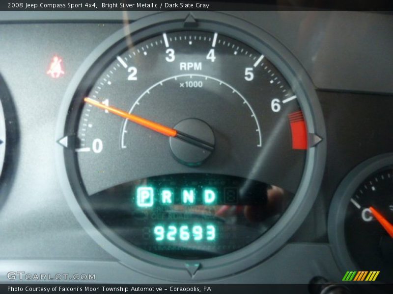 Bright Silver Metallic / Dark Slate Gray 2008 Jeep Compass Sport 4x4