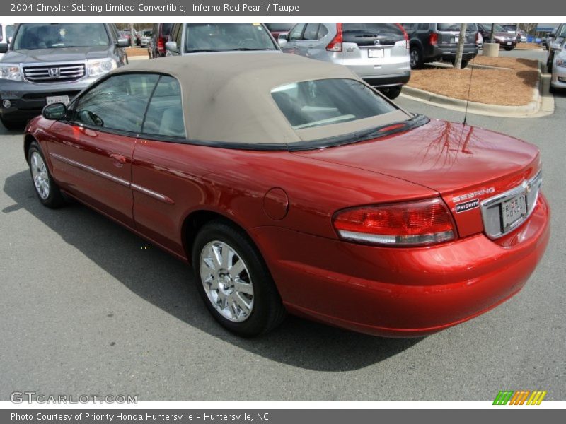 Inferno Red Pearl / Taupe 2004 Chrysler Sebring Limited Convertible