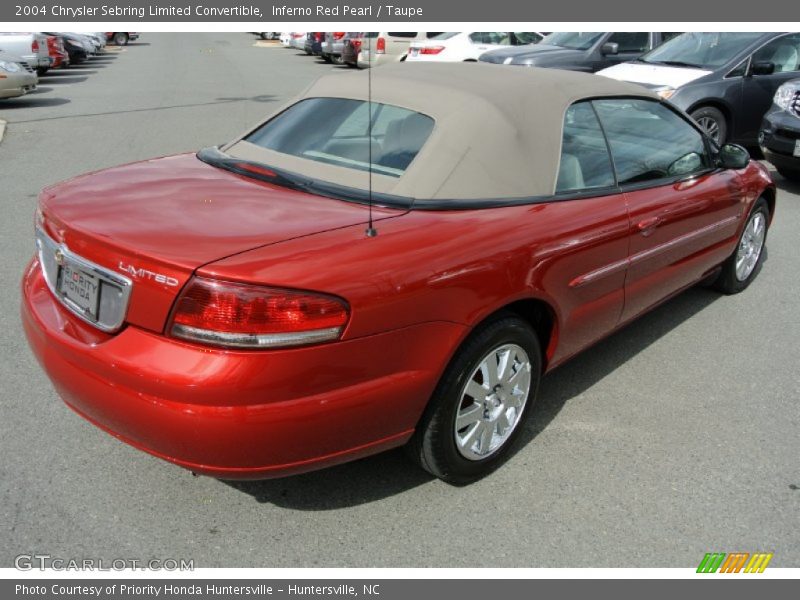Inferno Red Pearl / Taupe 2004 Chrysler Sebring Limited Convertible