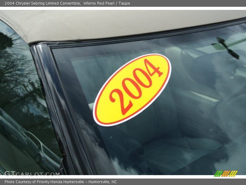 Inferno Red Pearl / Taupe 2004 Chrysler Sebring Limited Convertible