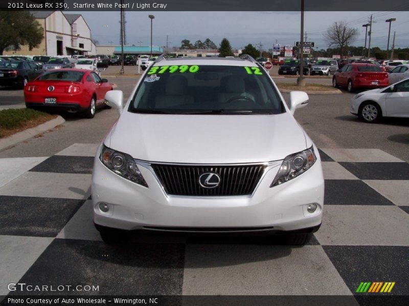 Starfire White Pearl / Light Gray 2012 Lexus RX 350