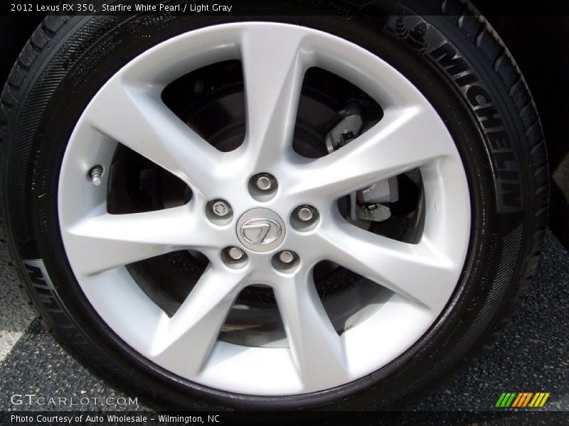 Starfire White Pearl / Light Gray 2012 Lexus RX 350
