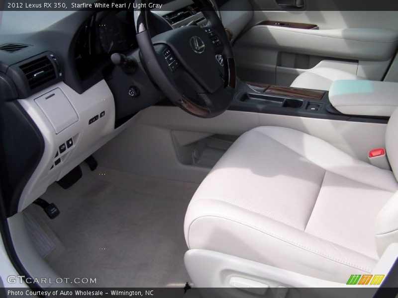 Starfire White Pearl / Light Gray 2012 Lexus RX 350