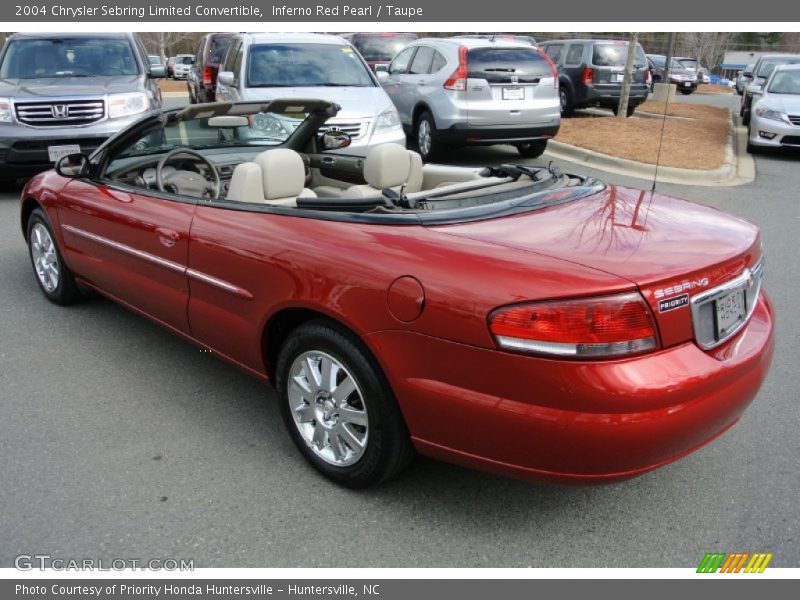 Inferno Red Pearl / Taupe 2004 Chrysler Sebring Limited Convertible