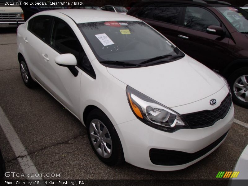 Clear White / Black 2013 Kia Rio LX Sedan