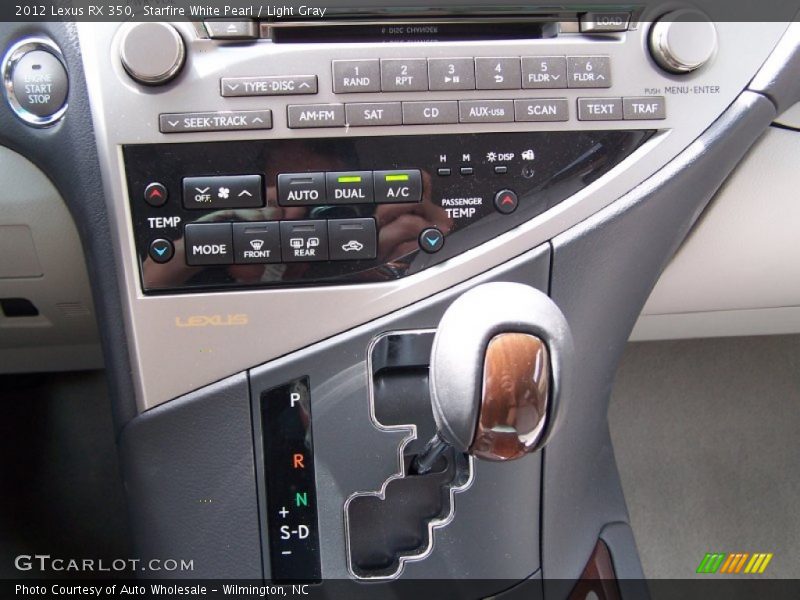 Starfire White Pearl / Light Gray 2012 Lexus RX 350