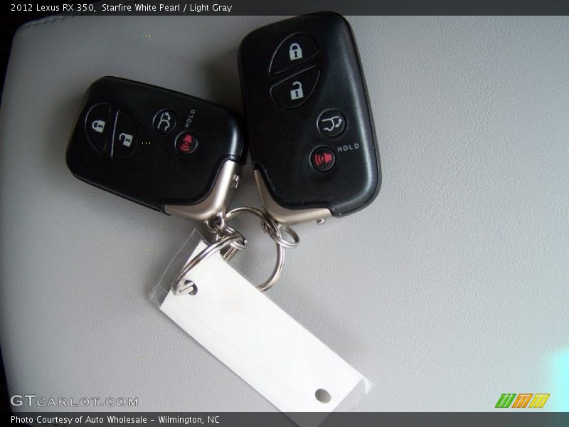 Starfire White Pearl / Light Gray 2012 Lexus RX 350