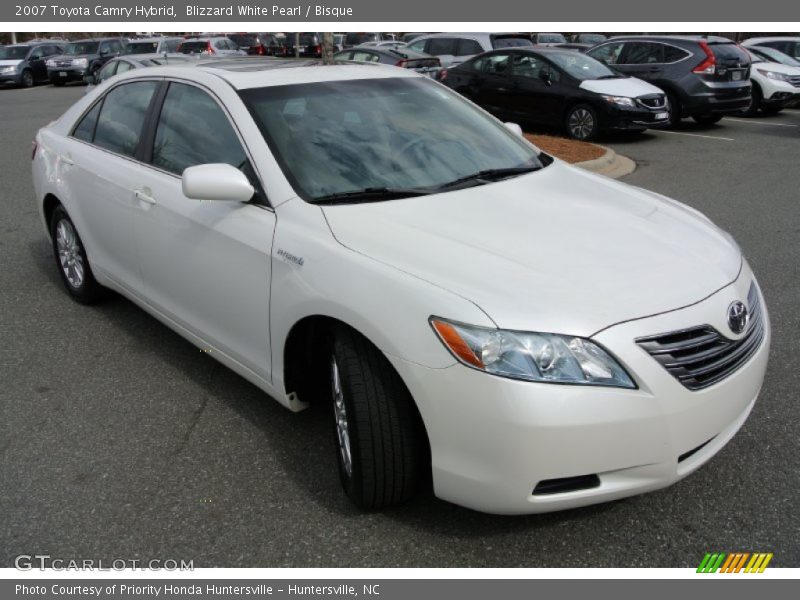 Blizzard White Pearl / Bisque 2007 Toyota Camry Hybrid