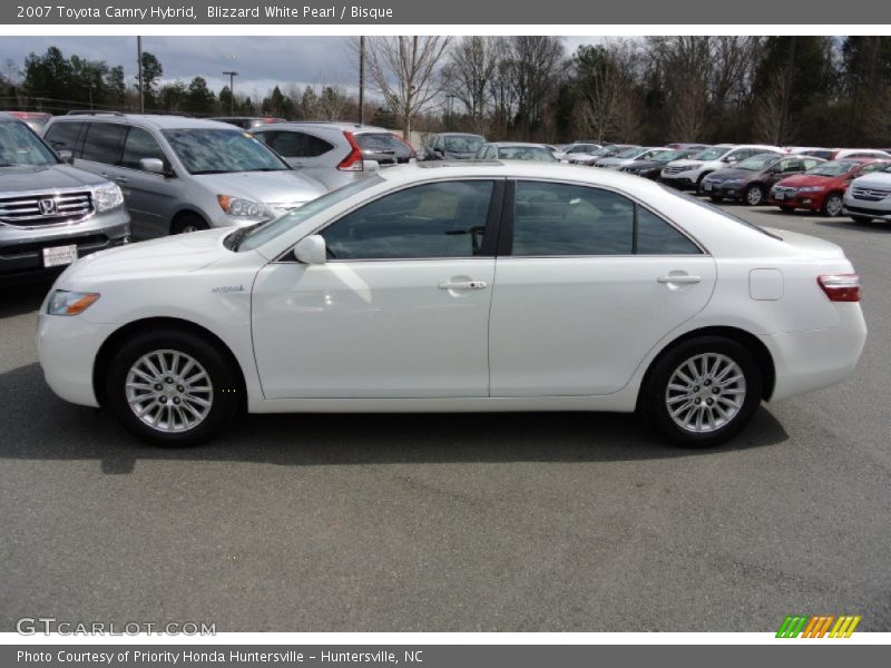 Blizzard White Pearl / Bisque 2007 Toyota Camry Hybrid