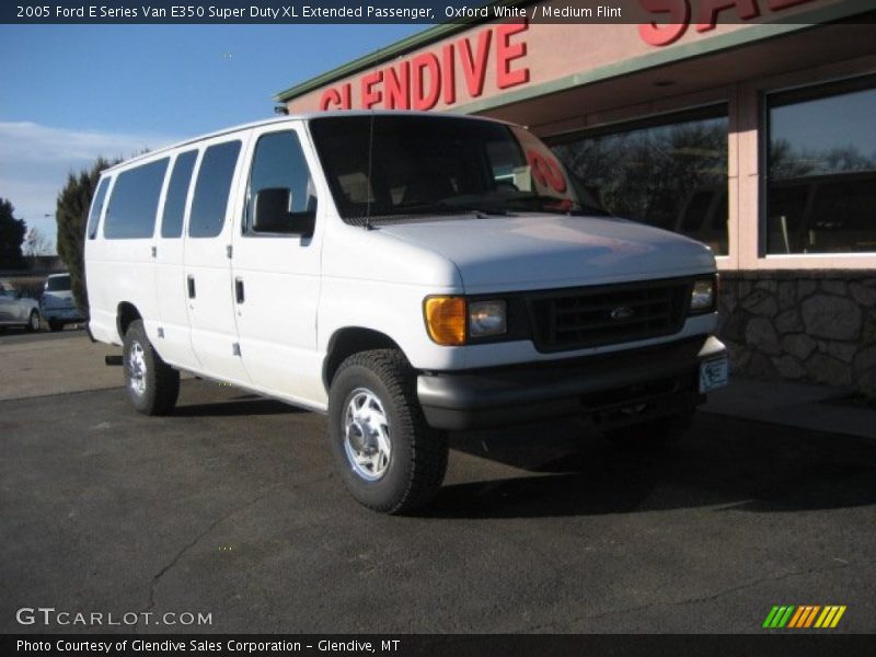 Oxford White / Medium Flint 2005 Ford E Series Van E350 Super Duty XL Extended Passenger