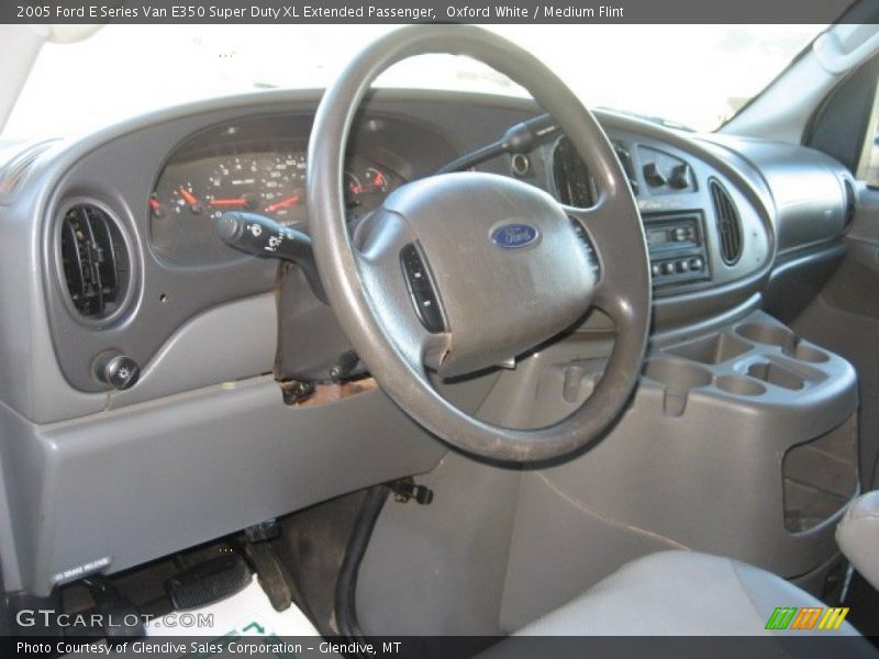 Oxford White / Medium Flint 2005 Ford E Series Van E350 Super Duty XL Extended Passenger