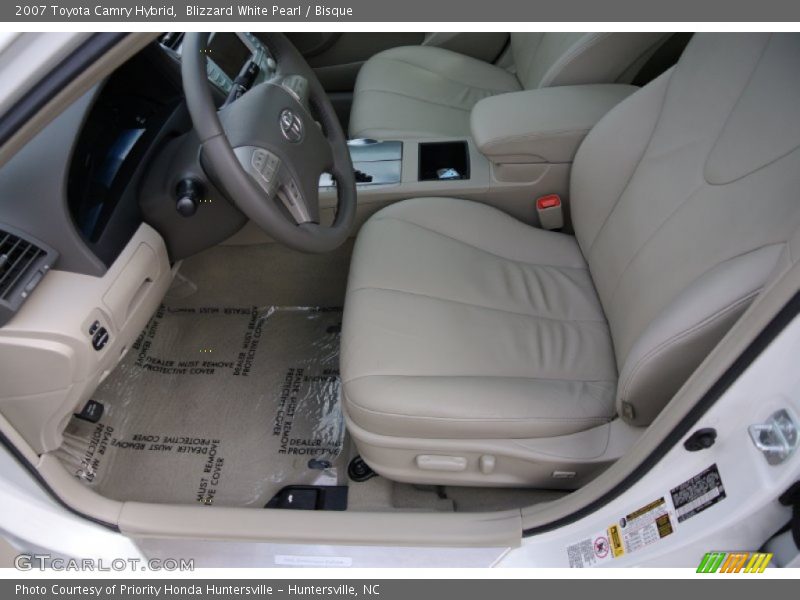 Blizzard White Pearl / Bisque 2007 Toyota Camry Hybrid