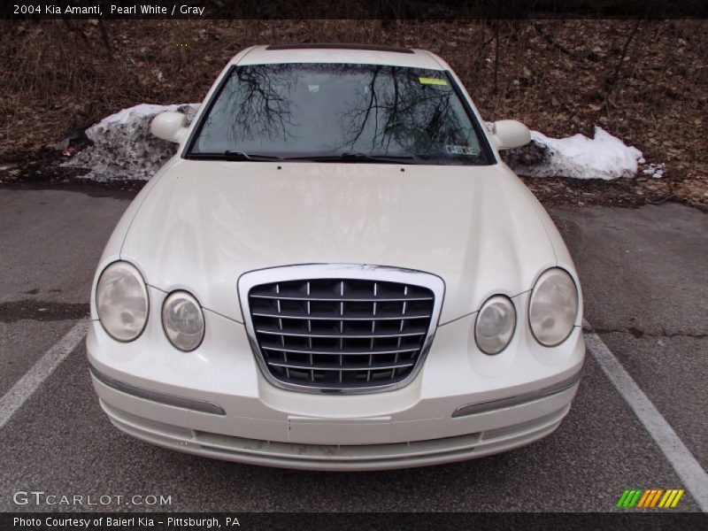 Pearl White / Gray 2004 Kia Amanti